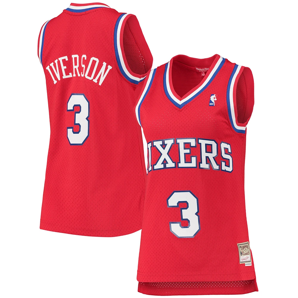 Women's Mitchell & Ness Allen Iverson Red Philadelphia 76ers 2002/03 Hardwood Classics Swingman Jersey