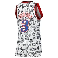 Maillot Mitchell & Ness Allen Iverson Philadelphia 76ers 2000 Doodle Swingman blanc pour femme