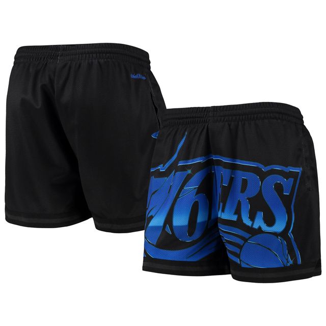 Short en maille Big Face 4.0 des 76ers de Philadelphie Mitchell & Ness pour femme, noir