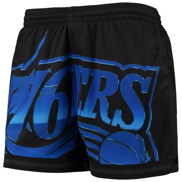 Short en maille Big Face 4.0 des 76ers de Philadelphie Mitchell & Ness pour femme, noir