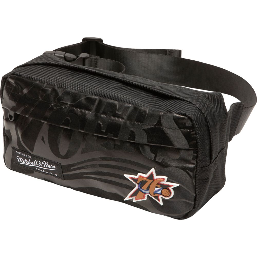 Women's Mitchell & Ness Black Philadelphia 76ers Hardwood Classics Fanny Pack