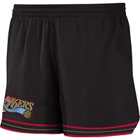 Women's Mitchell & Ness Black Philadelphia 76ers Hardwood Classics Jump Shot - Shorts