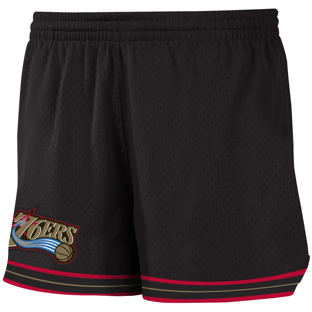 Women's Mitchell & Ness Black Philadelphia 76ers Jump Shot Shorts