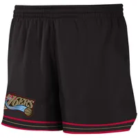 Women's Mitchell & Ness Black Philadelphia 76ers Jump Shot Shorts