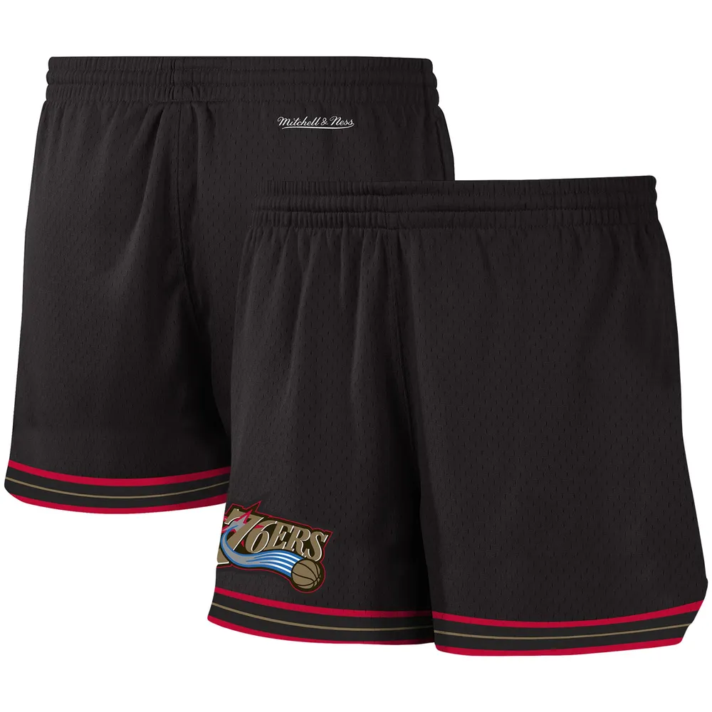 Women's Mitchell & Ness Black Philadelphia 76ers Jump Shot Shorts