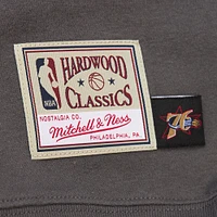 Women's Mitchell & Ness Charcoal Philadelphia 76ers Hardwood Classics Lightweight Pullover Sweatshirt