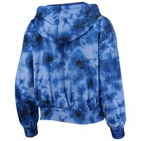 Women's Mitchell & Ness Royal Philadelphia 76ers Galaxy Sublimated Windbreaker Pullover Full-Zip Hoodie