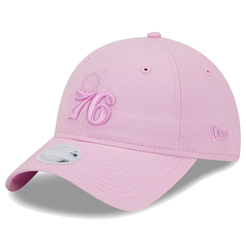 Casquette réglable rose Philadelphia 76ers Colorpack tonal 9TWENTY New Era pour femme