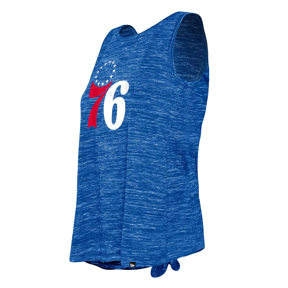 Women's New Era Royal Philadelphia 76ers Space Dye Active Tank Top