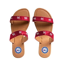 Women's Philadelphia 76ers Double-Strap Sandals