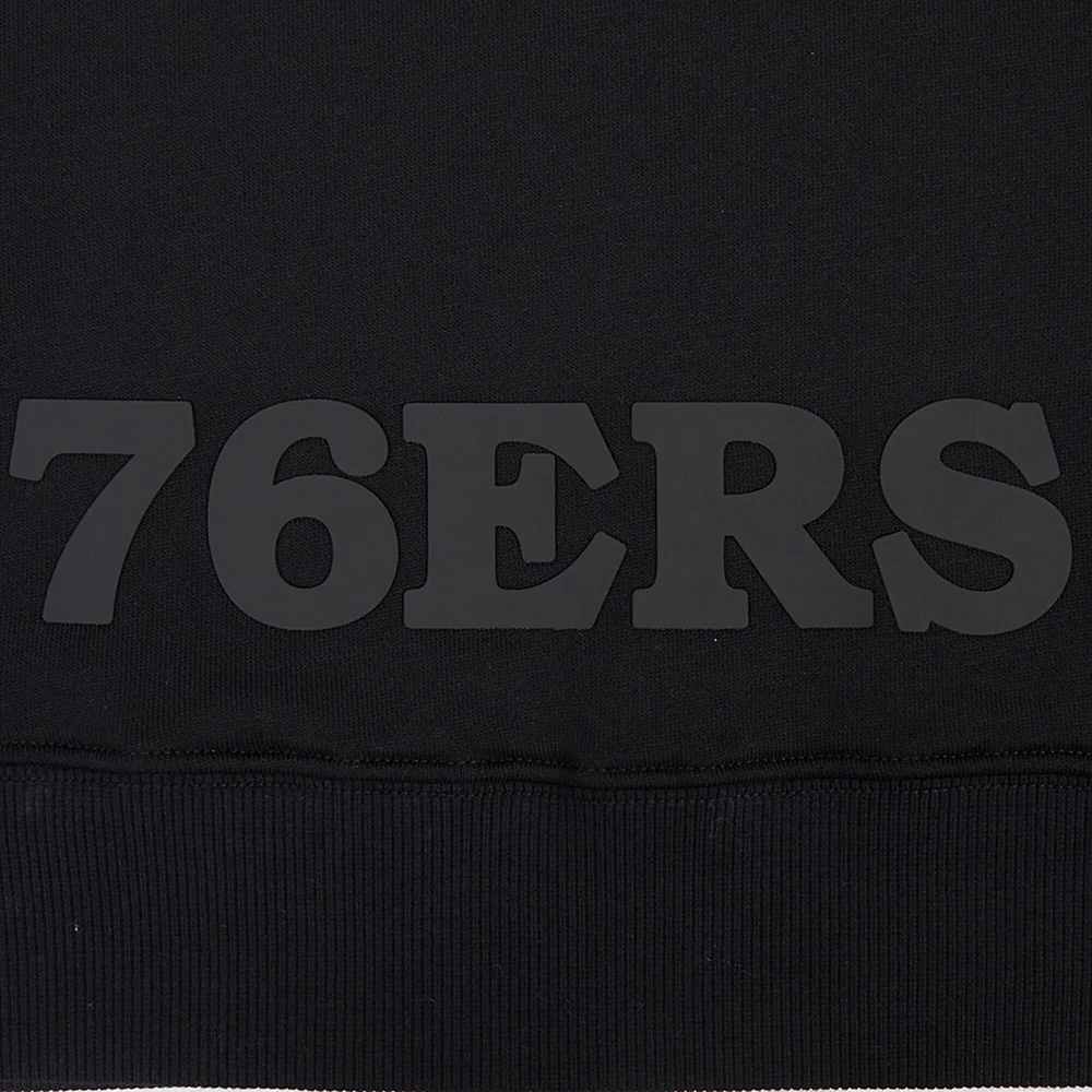 Sweat à capuche court pour femme Pro Standard noir Philadelphia 76ers Jewels