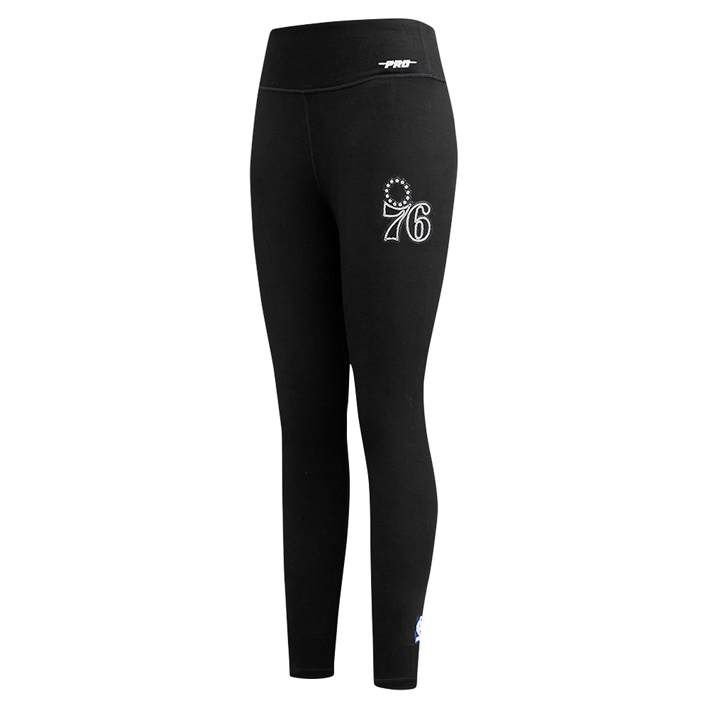 Women's Pro Standard Black Philadelphia 76ers Paint the City Tri-Blend Jersey Leggings