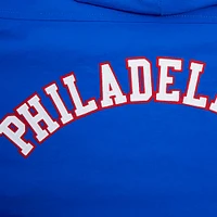 Women's Pro Standard Royal Philadelphia 76ers Classic Wind Woven Cropped Half-Zip Jacket