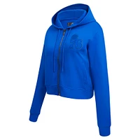 Women's Pro Standard Royal Philadelphia 76ers Triple Tonal Full-Zip Hoodie