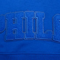 Sweat à capuche entièrement zippé triple ton sur Pro Standard Royal Philadelphia 76ers pour femme