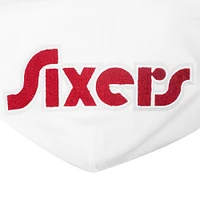 Women's Pro Standard White Philadelphia 76ers 2024/25 City Edition Chenille Applique Cropped Pullover Hoodie