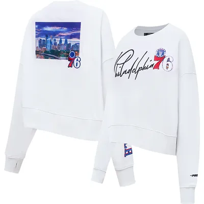 Philadelphia 76ers Pro Standard Women's City Scape Pullover Sweatshirt - White