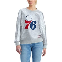 Sweat-shirt argenté Tommy Jeans pour femmes des Philadelphia 76ers Tracy