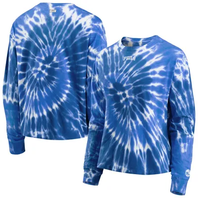 Los Angeles Dodgers New Era Women's Tie-Dye Cropped Long Sleeve T-Shirt -  Royal