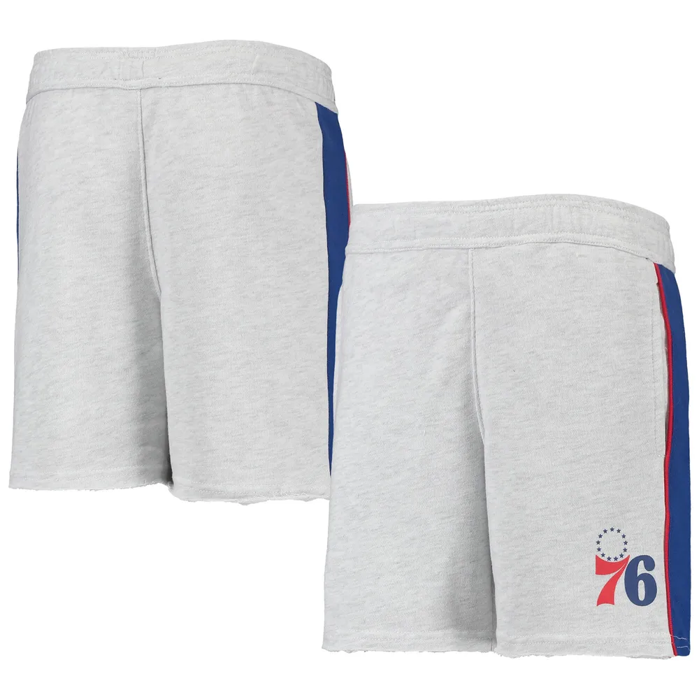 Short Wingback gris chiné pour jeunes des Philadelphia 76ers