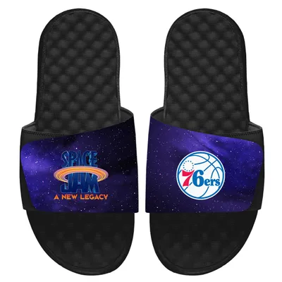 Philadelphia 76ers ISlide Youth Space Jam 2 Galaxy Slide Sandals - Black