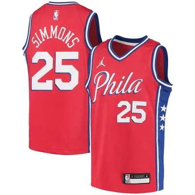 Philadelphia 76ers Shirt Adult Large Red Ben Simmons Basketball NBA Mens