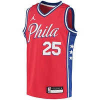 Youth Jordan Brand Ben Simmons Red Philadelphia 76ers 2020/21 Swingman Player Jersey - Statement Edition