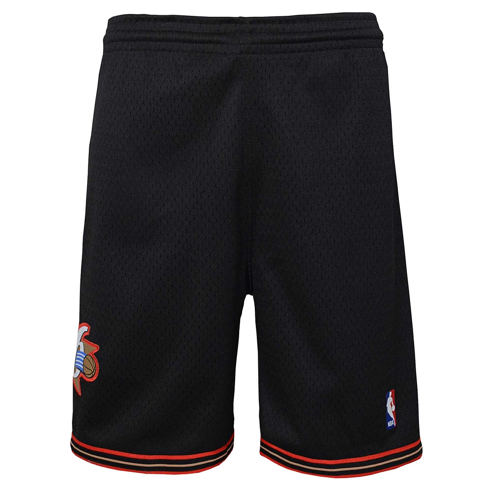 Mitchell & Ness Short de Swingman Philadelphia 76ers Hardwood Classics noir pour jeune