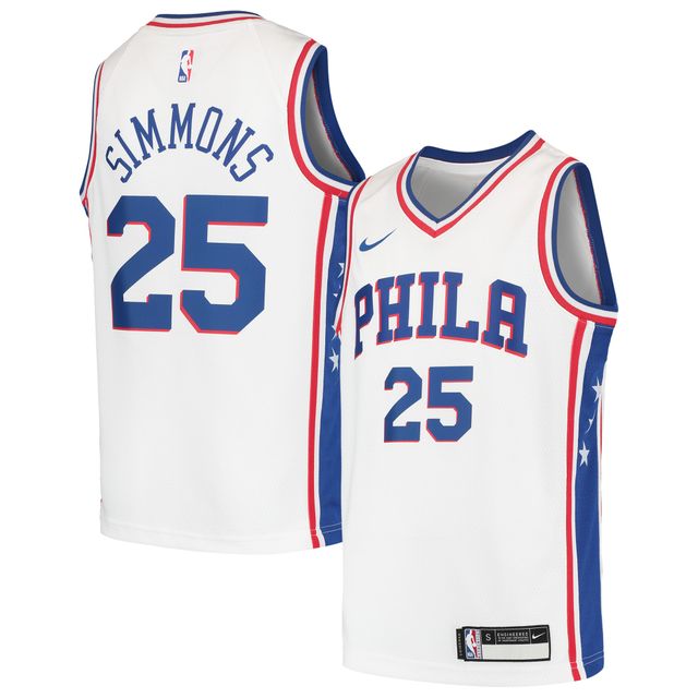 Maillot Nike Ben Simmons Swingman des Philadelphia 76ers blanc pour jeune