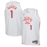 Youth Nike James Harden White Philadelphia 76ers 2022/23 Swingman Jersey - City Edition