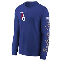 T-shirt à manches longues Nike Royal Philadelphia 76ers 2024/25 City Edition Max90 pour jeune