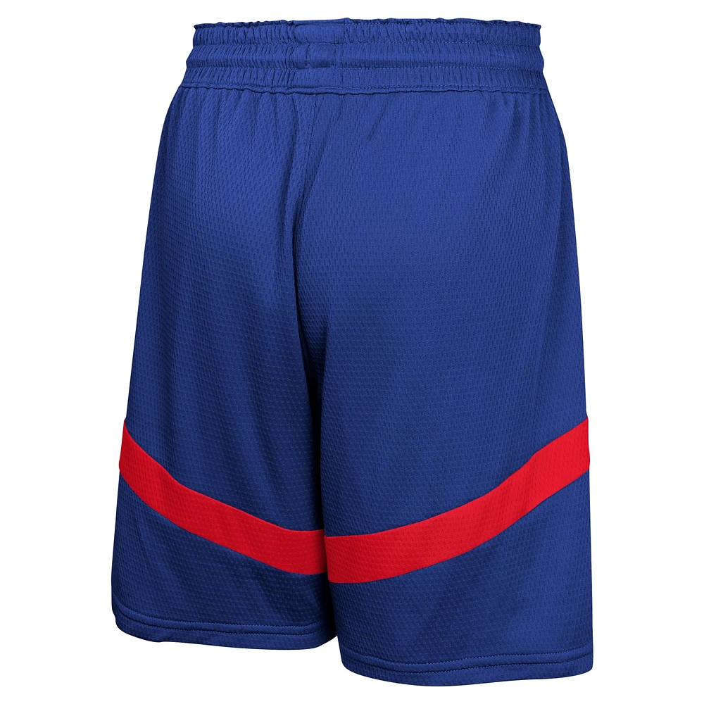 Short d'entraînement en maille Nike Royal Philadelphia 76ers pour jeunes