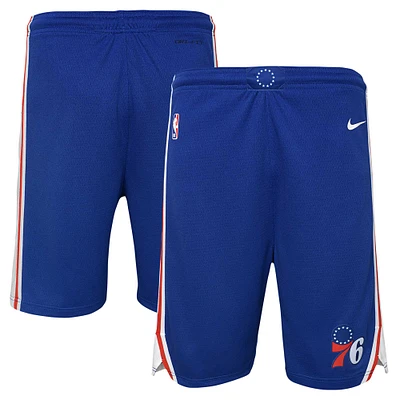 Short Nike Royal Philadelphia 76ers Swingman Performance pour jeune – Édition Icon