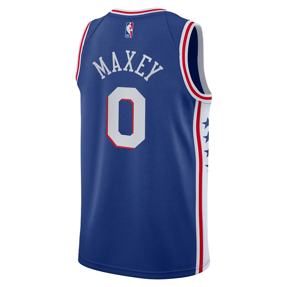 Youth Nike Tyrese Maxey Royal Philadelphia 76ers Swingman Jersey - Icon Edition