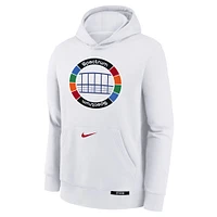 Youth Nike  White Philadelphia 76ers 2024/25 City Edition Club Fleece Pullover Hoodie