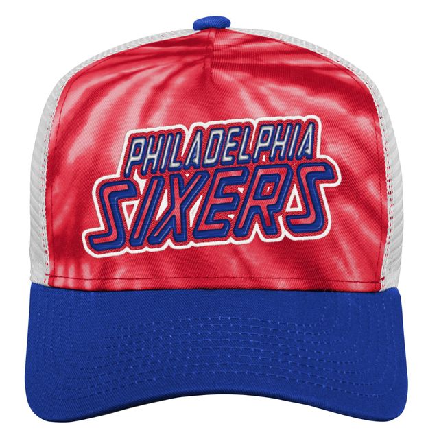 Youth Red/Royal Philadelphia 76ers Santa Cruz Tie-Dye - Casquette snapback