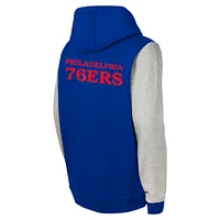 Sweat à capuche en polaire Fair Catch pour jeunes Royal Philadelphia 76ers