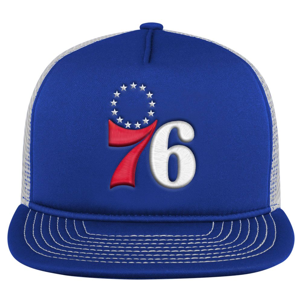 Youth Royal Philadelphia 76ers Foam Front - Trucker Snapback Hat