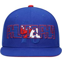 Youth Royal Philadelphia 76ers Lifestyle Wordmark - Snapback Hat