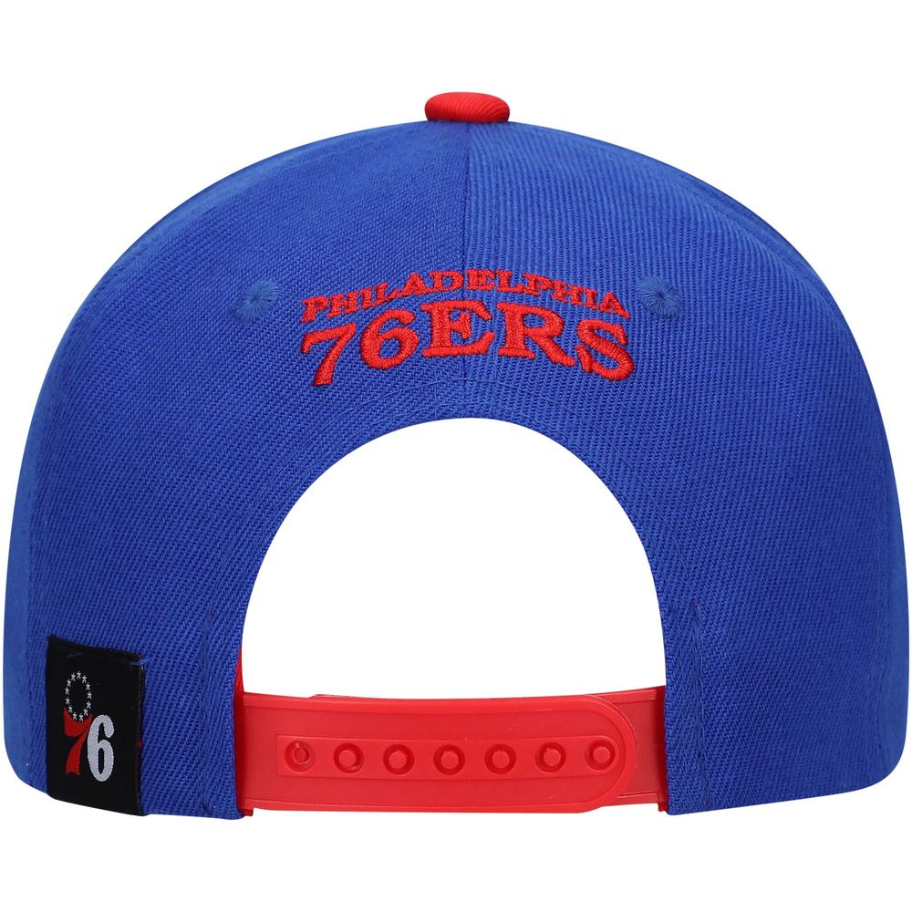 Youth Royal Philadelphia 76ers Lifestyle Wordmark - Snapback Hat