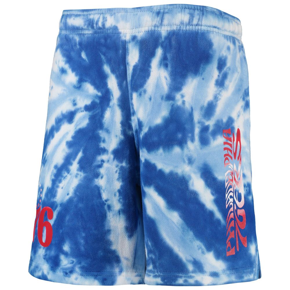 Youth Royal Philadelphia 76ers Santa Monica Tie-Dye Shorts