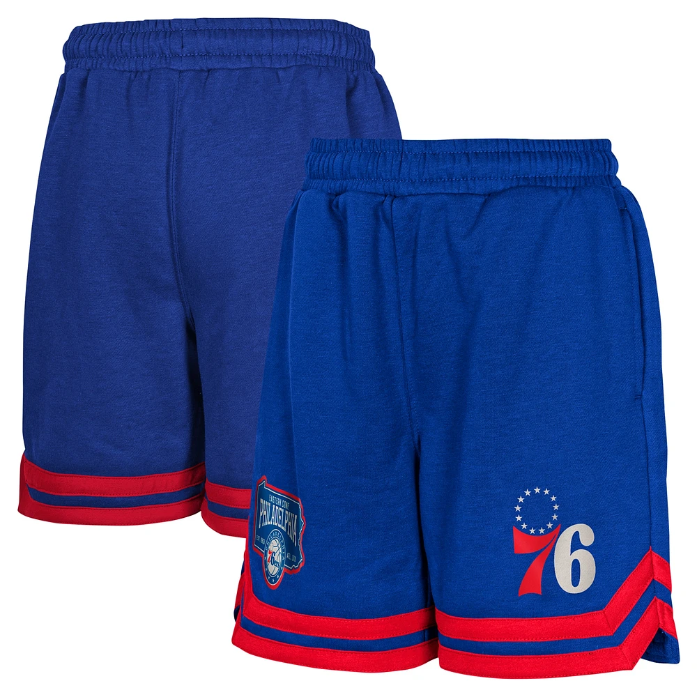 Short en polaire Teardrop pour jeunes Royal Philadelphia 76ers