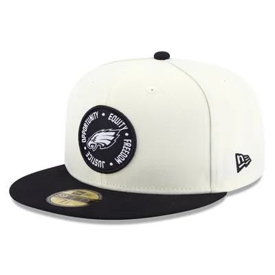 Men's New Era White Philadelphia Eagles Omaha 59FIFTY Fitted Hat