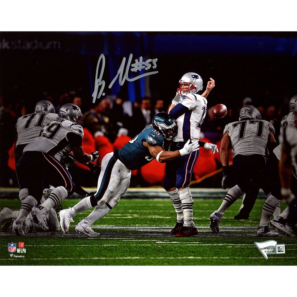 Brandon Graham Philadelphia Eagles dédicacé 8" x 10" Sack Fumble Super Bowl LII Champions Photographie