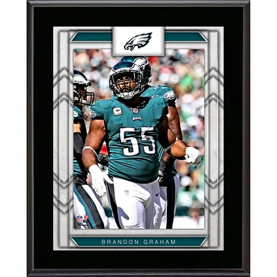 Plaque de joueur sublimée encadrée de 10,5" x 13" des Philadelphia Eagles de Brandon Graham