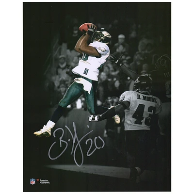 Brian Dawkins Philadelphia Eagles Autographed 11" x 14" White Jersey Spotlight Photograph