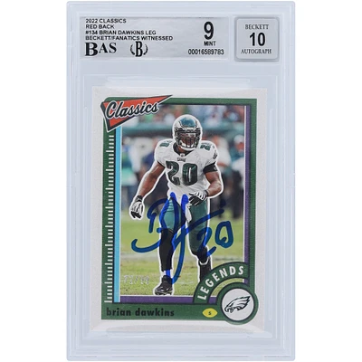 Brian Dawkins Philadelphia Eagles Autographed 2022 Panini Classics Red Back #134 #/99 Beckett Fanatics Witnessed Authenticated 9/10 Card 