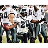 Photographie de célébration non signée Brian Dawkins avec les Philadelphia Eagles