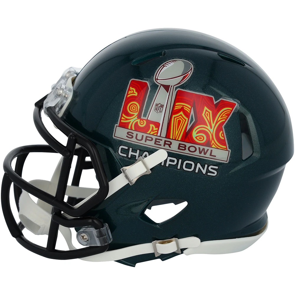Cooper DeJean Philadelphia Eagles Autographed Super Bowl LIX Champions Riddell Logo Speed Mini Helmet