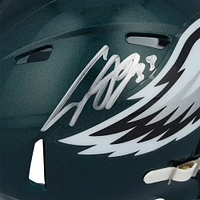 Cooper DeJean Philadelphia Eagles Autographed Super Bowl LIX Champions Riddell Logo Speed Mini Helmet